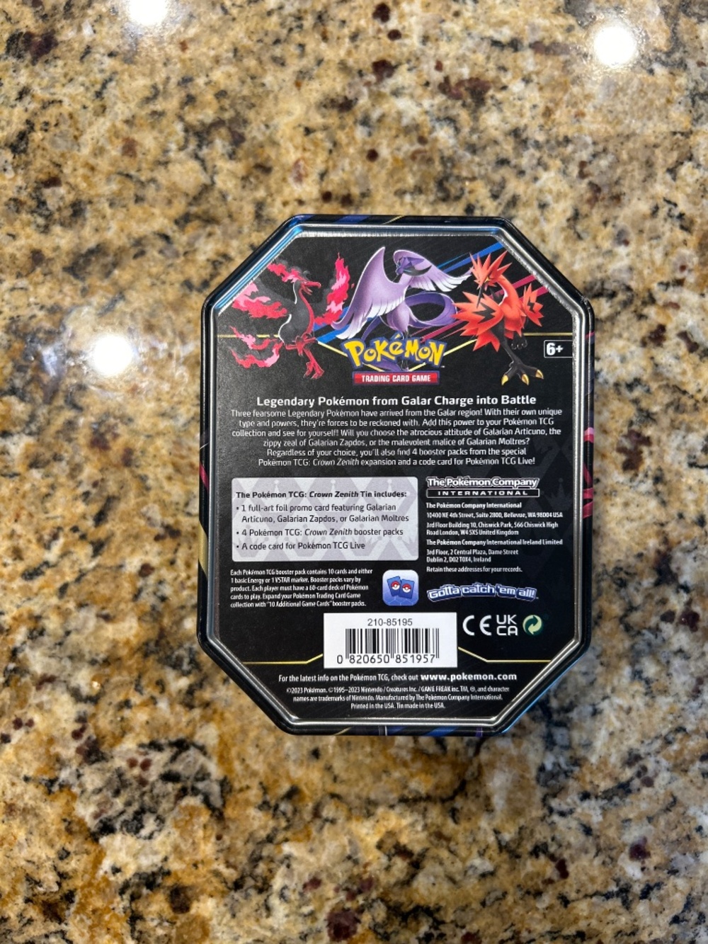 Pokemon TCG Crown Zenith Tin - Picture 2 of 6